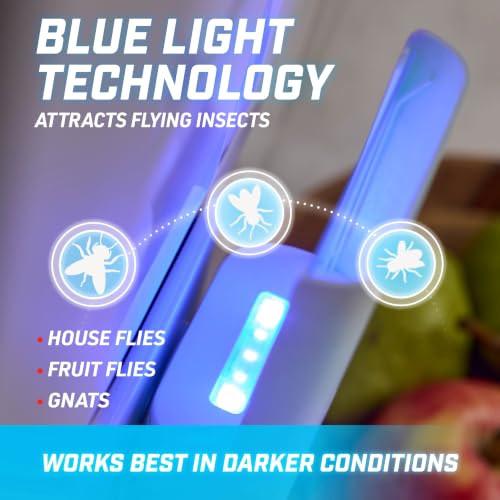 Image of Ortho Home Defense Max Indoor Flying Insect Trap - Light Sticky Trap for House Flies, Fruit Flies, and Gnats, 1 Plug-in and 4 Refills