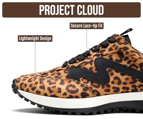 Image of Project Cloud Trendy Fashion Sneakers for Women 2026 - Memory Foam and Non-Slip Comfortable Casual Ladies Shoes for Womens Fashion Sneakers - Lightweight Lace-up Shoes (Lecco)