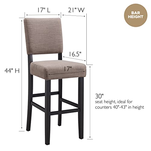 Image of Leick Home Brax Bar Stool, Gray, Black