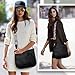 AUYOCO Vegan Leather Crossbody Bags for Women, Crossbody Purse with 2 Guitar Straps Zipped Pockets Handbag Shoulder Bag