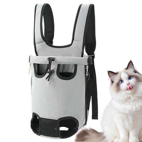 猫用ペットトラベルレッグアウトバックパック、ペットレッグアウトキャリアバックパック | 犬用バックパックキャリア | 調節可能なバックパックレッグアウトチェストキャリアペットフロント犬キャリアバックパック中小型犬用