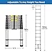 Miscoos Telescoping Ladder, 12.5FT Aluminum Telescopic Extension Ladder with Non-Slip Feet, Multi-Purpose Collapsible Ladder for RV or Outdoor Work,330lbs Capacity