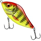 Salmo Slider Jerkbait Wobbler, Salmo Farben:Bright Perch, Länge/Gewicht/Laufverhalten/Tauchtiefe:5cm / 8g / sinkend / 1.0-0.5m
