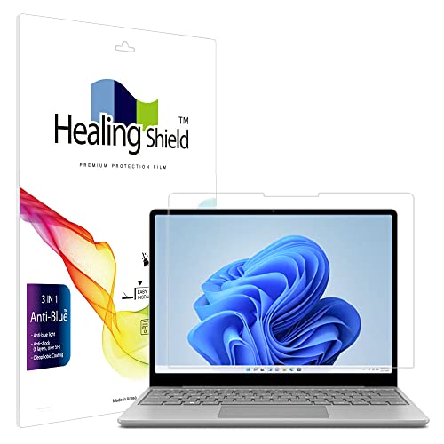 Healingshield スキンシール液晶保護フィルム Screen Protector Eye Protection Anti UV Blue Ray Film Compatible with Microsoft Surface Laptop Go 2