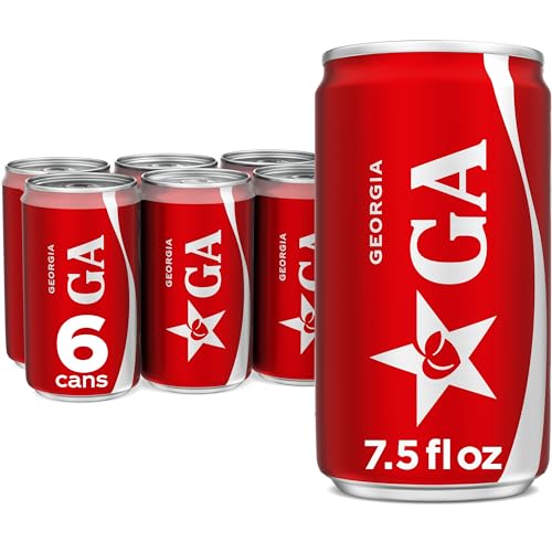 Coca-Cola Soda Soft Drink Mini Cans, 7.5 fl oz, 6 Pack