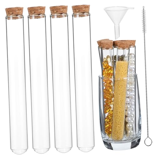 Tubes en verre de haute qualite avec entonnoir et goupillon de soin