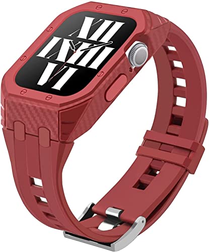 Coque en fibre de carbone pour Apple Watch Series 8 7 45 mm iWatch SE
