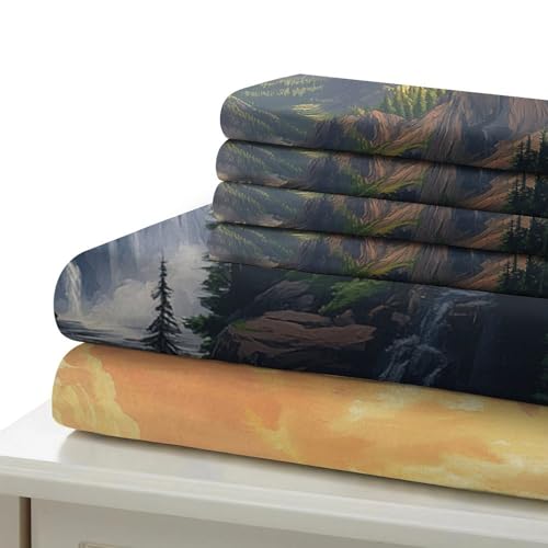 Housse de couette lavable en machine microfibre légère 260x220cm style naturel - 7
