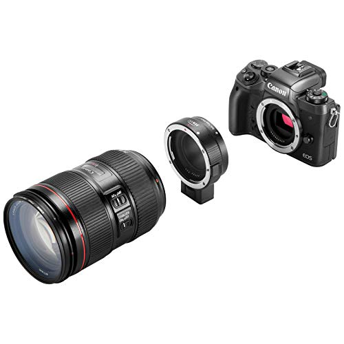 JINTU Lens Adapter EF-EOS M Auto-Focus Lens Mount Converter for Canon EF/EF-S Lens to Canon EOS-M (EF-M Mount) Mirrorless Camera EOS M M50 M100 M1 M2 M3 M5 M6 M200 - Thumbnail 2