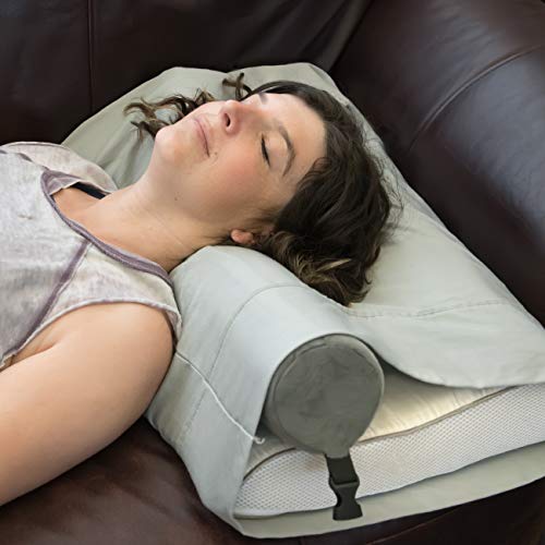 Image of Dot&Dot Bendable Memory Foam Travel Pillow - Neck Pillow for Airplane, Bus, Train or Relaxing at Home (No Twistable Core)