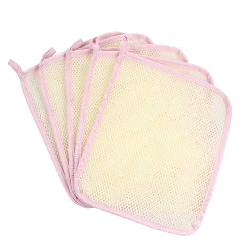 Toallas de baño de nailon rosa: juego de 5 toallas de secado rápido lavables a máquina 2