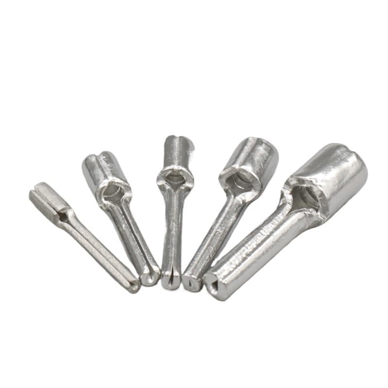 Pure Copper Pin Terminals PTN0.5/1.25/3.5/5.5-9/10/12/13 Splice Lug Electrical Wire Connectors Non Insulated Crimp(PTN2-10,100PCS)