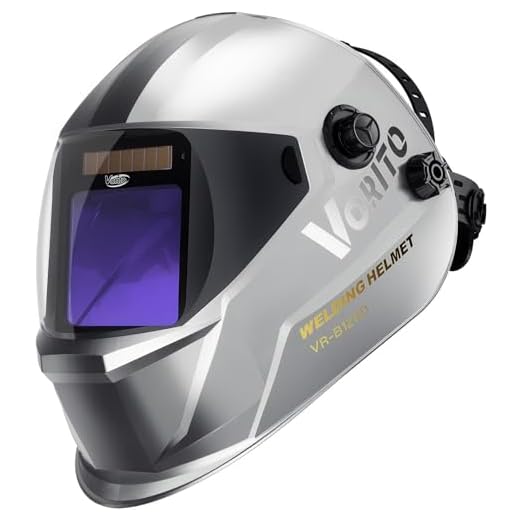 Best Welding Helmets Auto Dark Battery Powered Available in 2024 | Welding Helmets VORITO Welding Helmet Auto Darkening True Color Large Viewing, Welding Hood Solar/Battery Powered, Wide Shade 4/5-13 with 4 Arc Sensor, 1/1/1/1 Optical Clarity Welder Mask for TIG MIG Stick Cut Grind