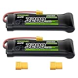 OVONIC 8.4V Flat NiMH Battery 3200mAh 7 Cell RC Battery with XT60 and TRA Connector