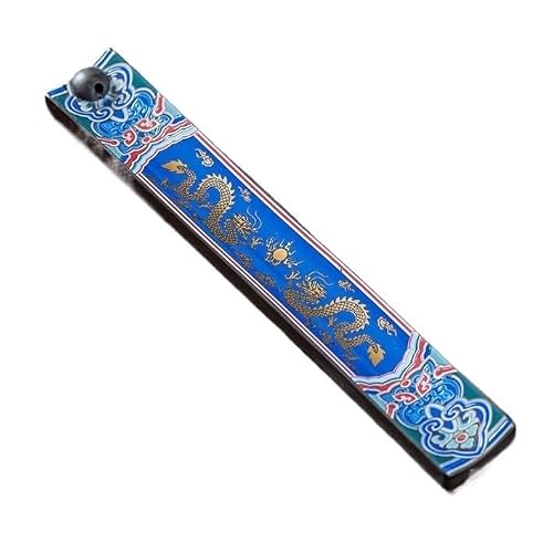 Vamior Ceramic Incense Holder for Sticks Enamel Painted Ash Catcher Tray(A)