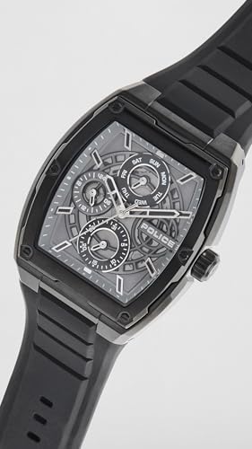 Image of Police Quartz Multifunction Grey Dial Black Silicone Strap Watch for Men - PLPEWJQ0004501