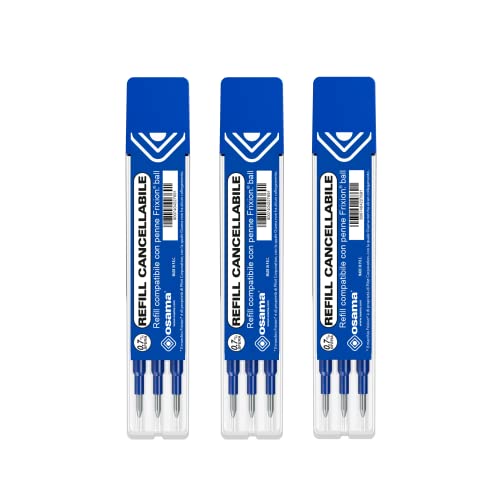 OSAMA Ricariche Penne Cancellabili 0.7 mm Blu