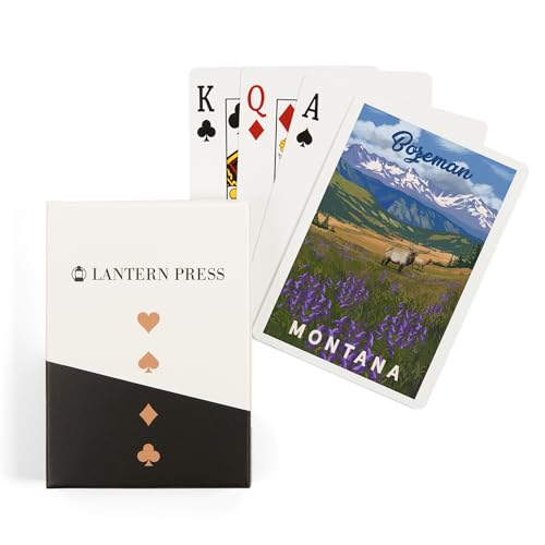 Baraja de cartas Bozeman Montana Elk y Flores poker
