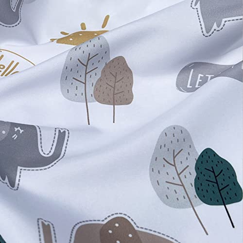 Jarosy Ultra Soft Mini Crib Sheets 3 Pack, Silky Skin-Friendly Playard Pack N Play Sheets For Baby Boys, 5'' Deep Pocket Fit All Pack N Play And Mini Crib Mattresses, Dinosuar & Elephant & Grey #TOP3