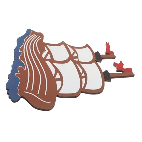 IMIKEYA Imán de Madera con Diseño de Barco Vela Decoración Magnética Náutica Ligera para Cocina Oficina y Habitación Temática Oceánica