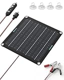 ECOBOSS 10W Solar Battery Charger Maintainer 12V Waterproof, Smart Solar Trickle Charger with Indicator Lights, No Overcharge & Reverse Protection, for Car Truck Boat RV Motorcycle Battery Storage