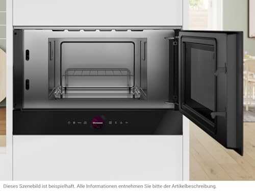 Bosch BER7321B1, Serie 8 Einbau-Mikrowelle, Schwarz, 38 x 60 cm, 900W, Türanschlag Rechts, AutoPilot 10 mit 10 Automatikprogramme, Reinigungsunterstützung, TFT-Touchdisplay, LED-Beleuchtung 3 Bosch BER7321B1, Serie 8 Einbau-Mikrowelle, Schwarz, 38 x 60 cm, 900W, Türanschlag Rechts, AutoPilot 10 mit 10 Automatikprogramme, Reinigungsunterstützung, TFT-Touchdisplay, LED-Beleuchtung