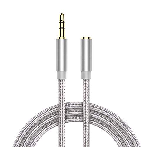 Earla Tec 3.5mm Male to Female Audio Cable Stereo,Headphone Extension Cord Adapter Compatible for iPhone,iPad, iPod,Smart Phones Tablets,MP3,PS4 and More (2-Pack) …