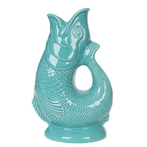 Gurgly Iconic Aqua Glug Jug Grand 28 cm 1,4 L - Brocca d'acqua per pesce, vaso decorativo per pesci ornamento caraffa