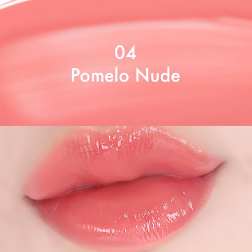 Image of Amuse SEOUL Daisy Flower Dew Tint (04 POMELO NUDE) - Glossy Moisturizing Lip Stain, Watery Glow Lip Tint, Long Lasting Color, Dewy Finish, Vegan, Korean Beauty Makeup