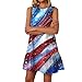 July 4th Dresses Women Dressy Festival Sleeveless Graphic Fashion Maternity Lounge Sleeveless 4th of July Outfit Vestidos De Verano para Mujer 2025 Sky Blue