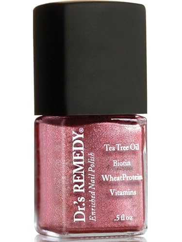 Drs Remedy Enriched Nail Polish: Non Toxic All Natural and Organic - Doctor Formulated: Strengthens Restores Heals and Protects 24-Free - REFLECTIVE Rose