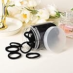 50PCS Black Hair Ties,Cotton Seamless Ponytail Holders,No Damage Elastics Hair Bands for Thick Heavy &Curly Hair - Image 5