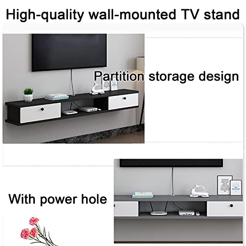 Étagère TV murale noire : rangez vos boîtiers multimédias et libérez l'espace au sol