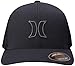 Hurley Mens Trucker Hat - Lightweight Breathable Stretch Mesh Back Curved Bill Baseball Cap with 3D Front Icon Logo, Size Small-Medium, Black
