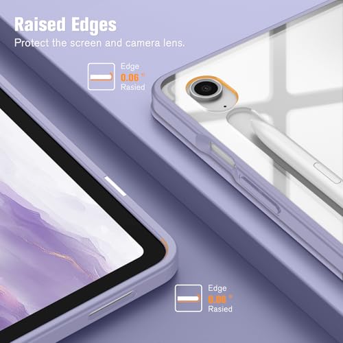 Fintie Hybrid Slim Case for Samsung Galaxy Tab S10 FE Plus 13.1 Inch 2025 Model (SM-X620/X626) with S Pen Holder, Shockproof Cover with Clear Transparent Back Shell, Auto Wake/Sleep, Lilac Marble by FINTIE - Image 7