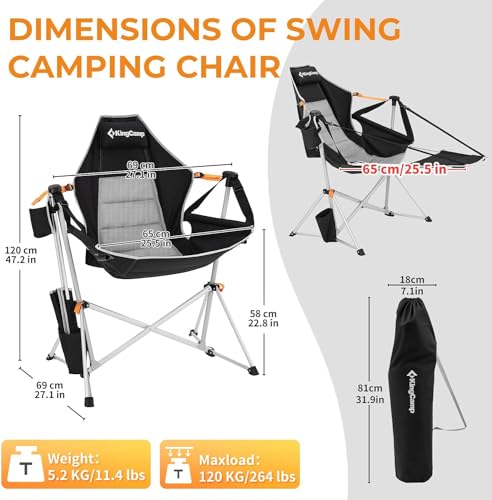 KingCamp-Hammock-Camping-Chair-2-pack-Aluminum-Alloy-Adjustable-Back-Swing-Chair-Folding-Rocking-Chair-with-Removable-Footrest-and-Pillow-Cup-Holder