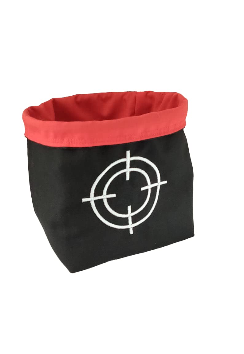 Square Dice Bag/Reversible Tile Pouch- Bolt Action Bag - Crosshairs Bag - Reversible Freestanding - D&D RPG Bags