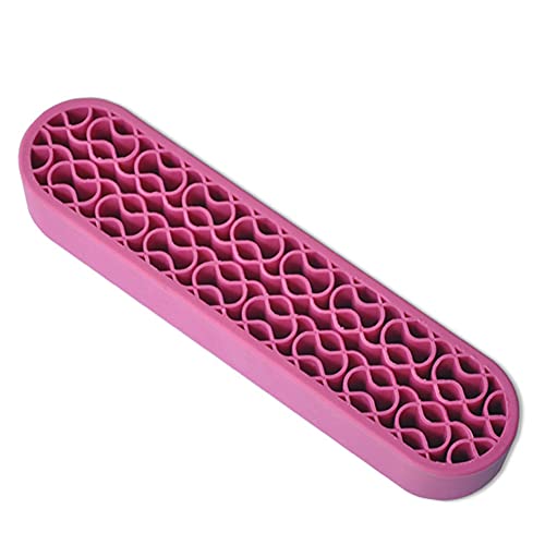 Image of AKOAK 1 Pack Silicone Makeup Brush Holder, Cosmetics Storage Box Desktop Finishing Container, Painting Pen Holder Sewing Craft Organizer (Pink)