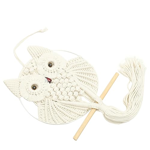 Macramé hibou bohème Zerodeko en coton tissé pour décoration murale de salon