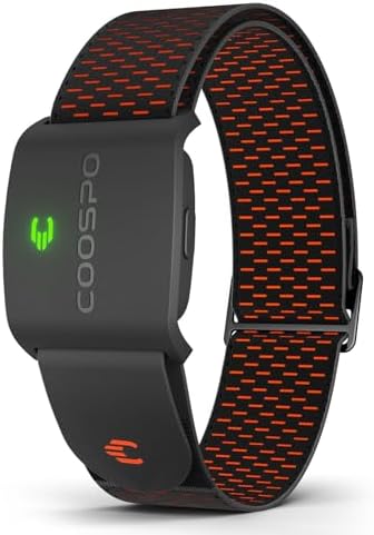 COOSPO HW9 Herzfrequenzmesser, Bluetooth ANT+ & Sensor LED & Smart HRM pulsuhren IP67 wasserdichte, pulsmesser Armband Kompatibel mit Polar Wahoo Garmin Zwift Elite HRV