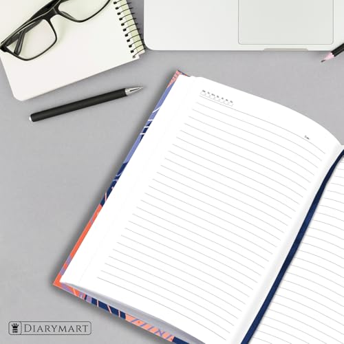 Image of Hard Bound Notebook for Girls & Women | A5 Ruled Journal | 192 Pages | 80 GSM Premium Paper | Designer Laminated Cover | Ribbon Bookmark | Notebook for School, College, Office, Journaling & Note Taking (DM4003)