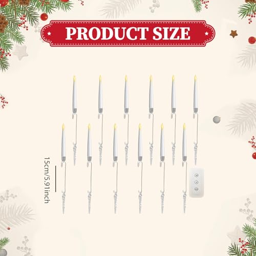 Bougies LED sapin de Noël télécommande bougies coniques décoration mariage - 3