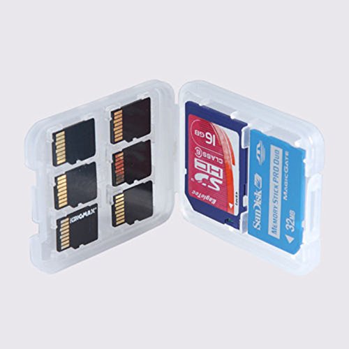 Interesting® 8 Ranuras de Micro SD TF SDHC MSPD Memoria Tarjeta Protecter Caso Caja Almacenamiento Titular