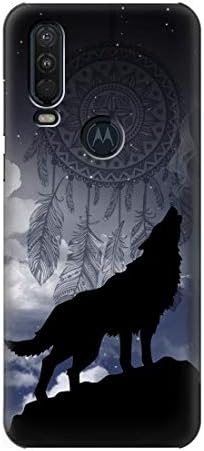 R3011 Dream Catcher Wolf Howling Case Cover for Motorola One Action (Moto P40 Power)