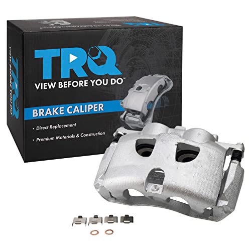Image of TRQ Front Right Brake Caliper w /Bracket Passenger Side | For 2010-2021 Ford Expedition 2010-2011 F-150 2009-2021 Lincoln Navigator