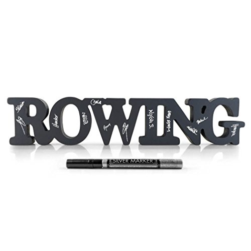 ChalkTalkSPORTS Wooden Rowing Sign - Autograph Ready Gift for Rowers