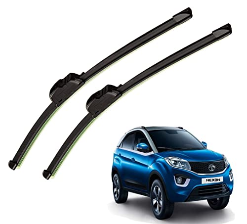 Image of Auto Hub Car Wiper Blades Compatibility With TATA Nexon - Set of 2 Pcs (D-24,P-16)