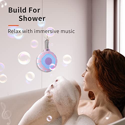 Heysong Waterproof Bluetooth Speaker, Shower Speaker With Hd Sound, Led Light, Floating, Lightweight Portable Speakers For Travel, Pool, Beach, Kayak, Gifts For Girl, Teen #TOP1