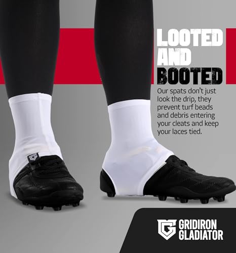 Gridiron Gladiator Cleat Covers - Football Spats - Football Cleat Cover - Cleat Spats for Soccer, Baseball & Softball