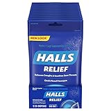 Halls Relief Mentho-Lyptus Flavor Cough Drops, Menthol, 30 Count (Pack of 12)